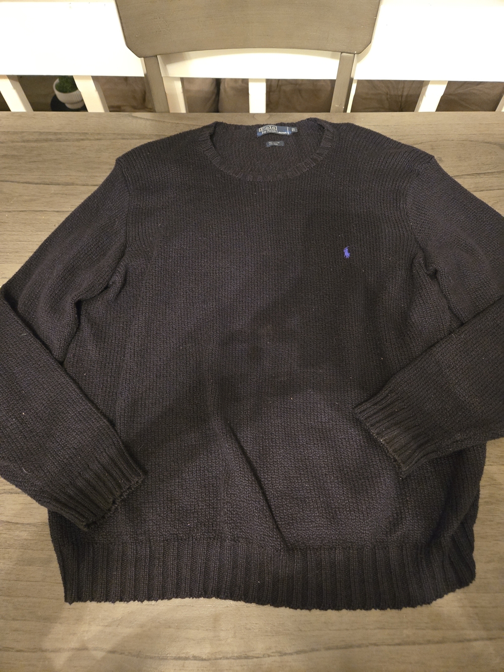 Polo by Ralph Lauren Men’s Crewneck Cotton Sweater - Black